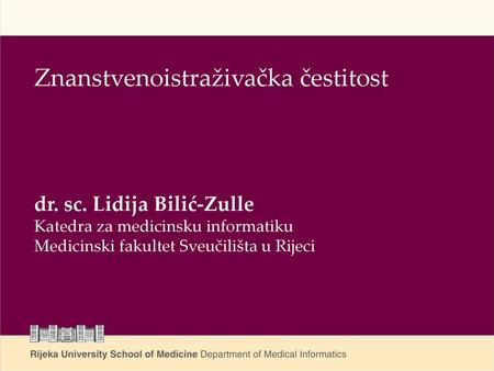 Znanstvenoistraživačka čestitost dr. sc