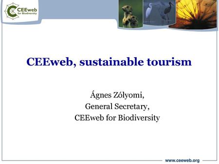 CEEweb, sustainable tourism