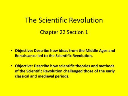 The Scientific Revolution