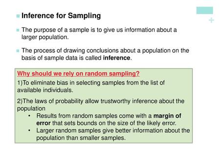 Inference for Sampling