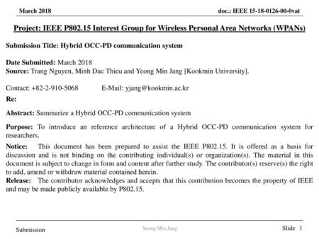 Submission Title: Hybrid OCC-PD communication system