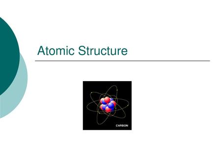 Atomic Structure.