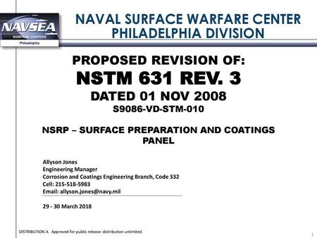 Proposed Revision of: NSTM 631 Rev