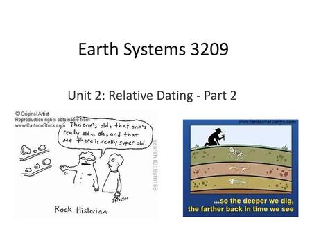 Unit 2: Relative Dating - Part 2