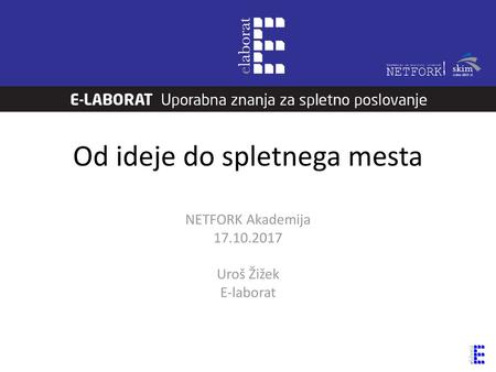 Od ideje do spletnega mesta