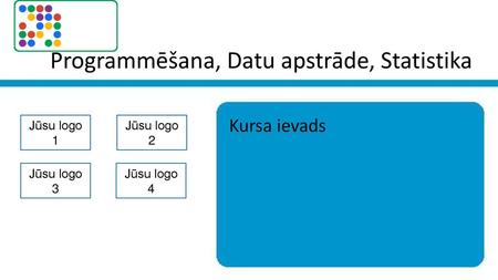 Programmēšana, Datu apstrāde, Statistika