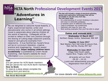 HLTA North Professional Development Events 2017