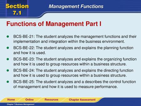 Functions of Management Part I