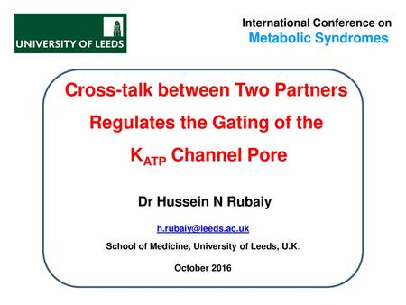 Cross-talk between Two Partners Regulates the Gating of the