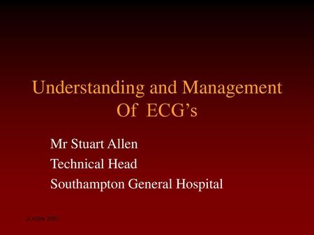 Understanding and Management Of ECG’s