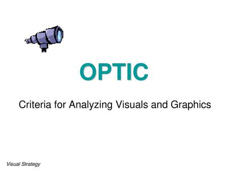 Criteria for Analyzing Visuals and Graphics