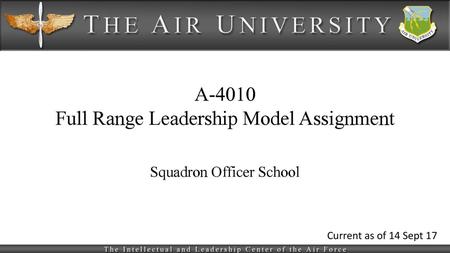 A-4010 Full Range Leadership Model Assignment