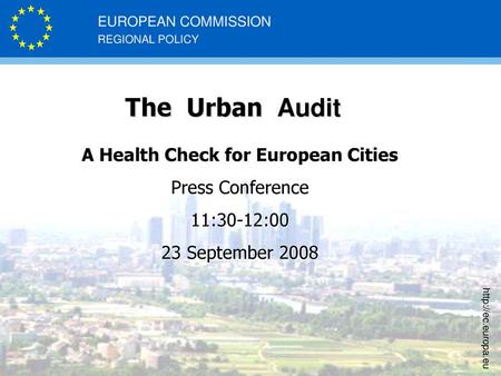 A Health Check for European Cities