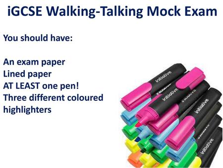 iGCSE Walking-Talking Mock Exam