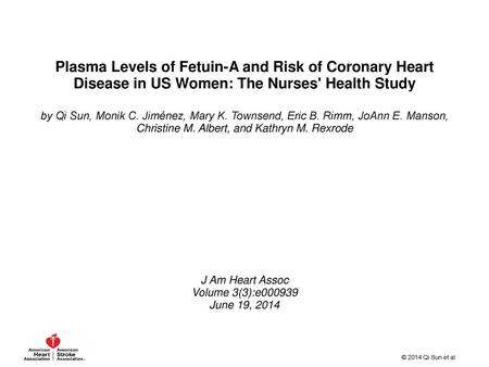 by Qi Sun, Monik C. Jiménez, Mary K. Townsend, Eric B. Rimm, JoAnn E