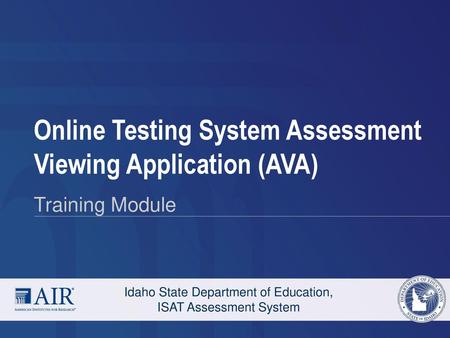 Online Testing System Assessment Viewing Application (AVA)