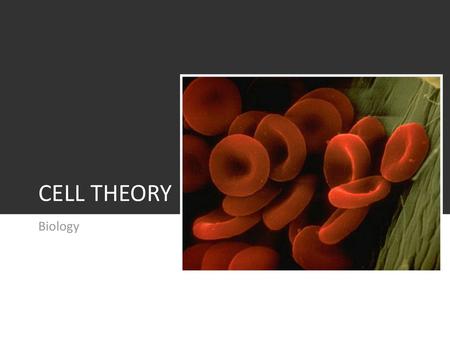 Cell Theory Biology.