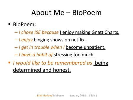 Blair Gatland BioPoem January 2018 Slide 1