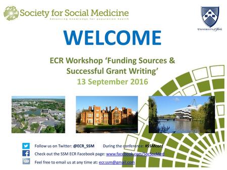 ECR Workshop ‘Funding Sources & Successful Grant Writing’