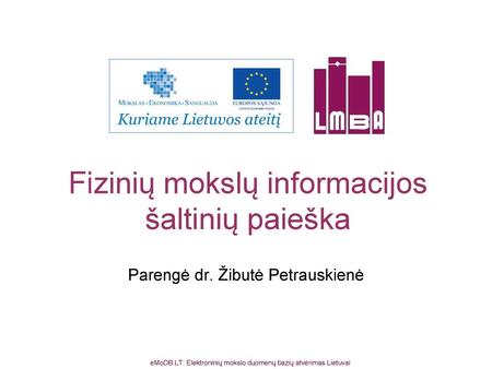 Fizinių mokslų informacijos šaltinių paieška