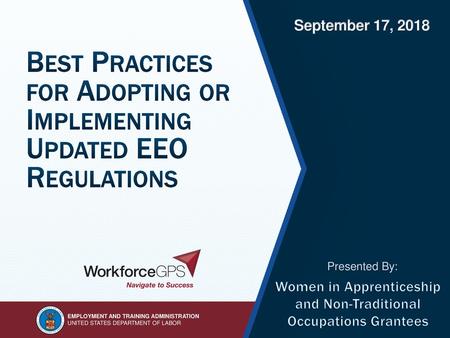 Best Practices for Adopting or Implementing Updated EEO Regulations