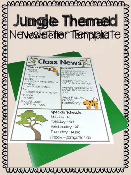 Jungle Themed Newsletter Template.