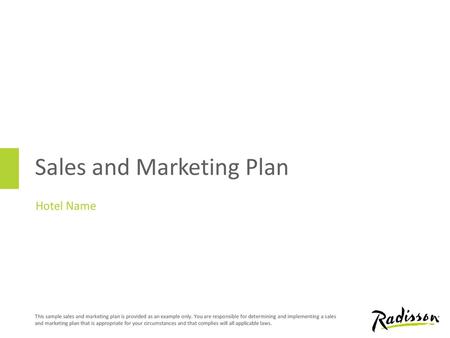 Sales and Marketing Plan