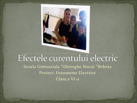 Efectele curentului electric