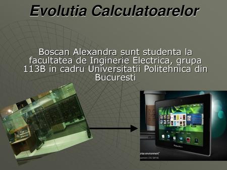 Evolutia Calculatoarelor