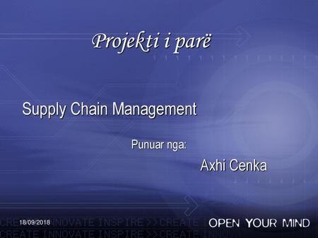 Projekti i parë Supply Chain Management