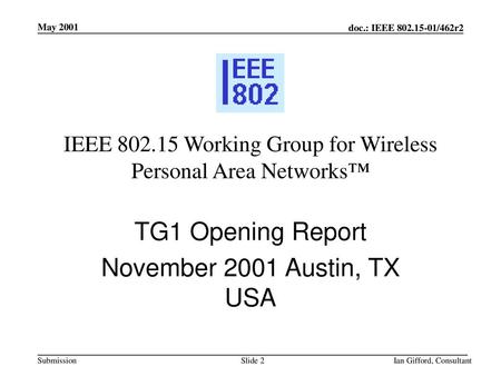 IEEE Working Group for Wireless Personal Area Networks™