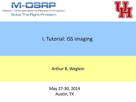 I. Tutorial: ISS imaging