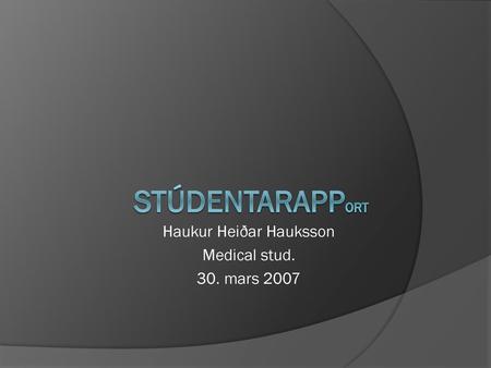 Haukur Heiðar Hauksson