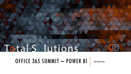 Office 365 Summit – Power BI