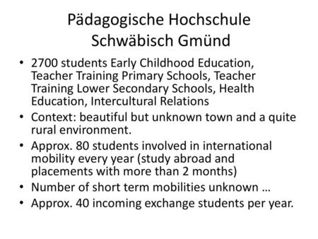 Pädagogische Hochschule Schwäbisch Gmünd