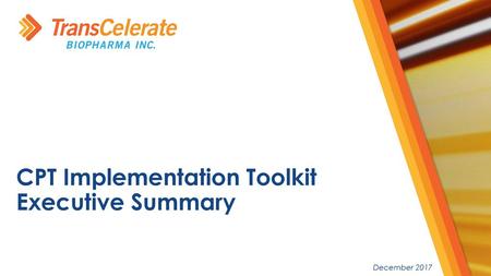 CPT Implementation Toolkit Executive Summary