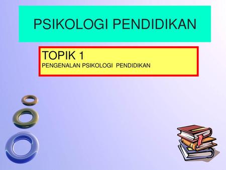 PSIKOLOGI PENDIDIKAN TOPIK 1 PENGENALAN PSIKOLOGI PENDIDIKAN.