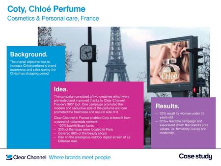 Coty, Chloé Perfume Cosmetics & Personal care, France Background.