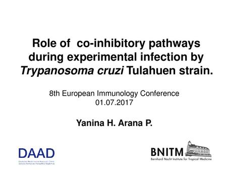 8th European Immunology Conference Yanina H. Arana P.