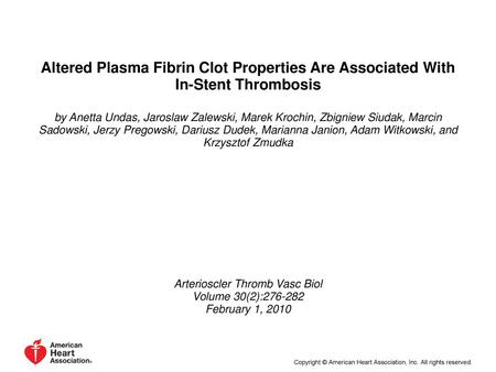 Arterioscler Thromb Vasc Biol