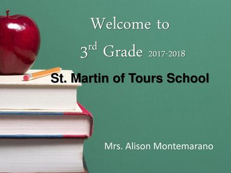 Welcome to 3rd Grade St. Martin of Tours School