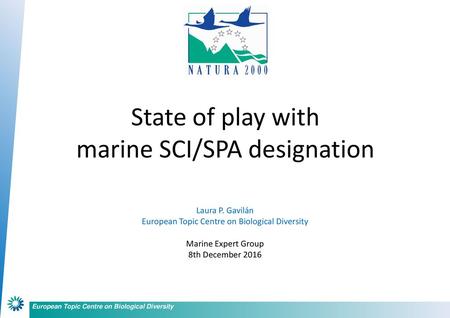 State of play with marine SCI/SPA designation