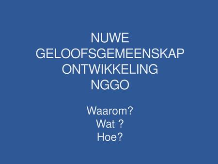 Nuwe Geloofsgemeenskap Ontwikkeling NGGO