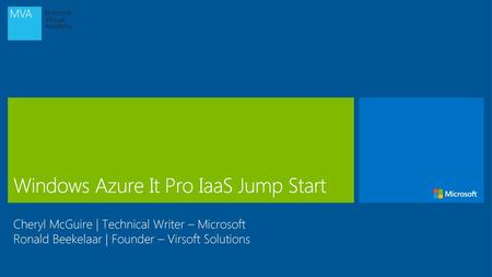 Windows Azure It Pro IaaS Jump Start