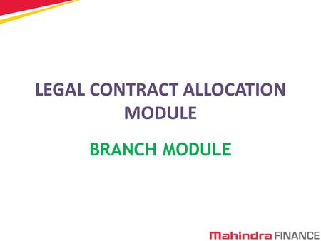 LEGAL CONTRACT ALLOCATION MODULE