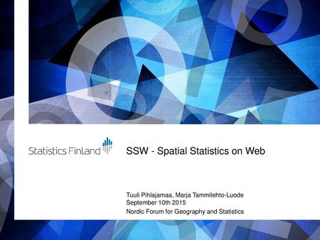 SSW - Spatial Statistics on Web