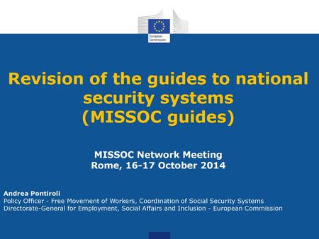 Revision of the guides to national security systems (MISSOC guides)