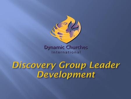 Discovery Group Leader Development