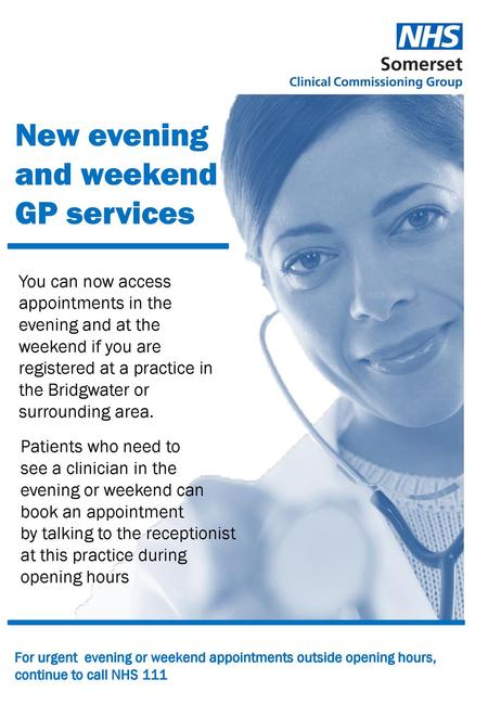 New evening and weekend GP services