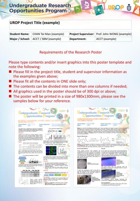 Requirements of the Research Poster